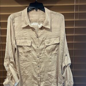 Tan Button-Up Shirt